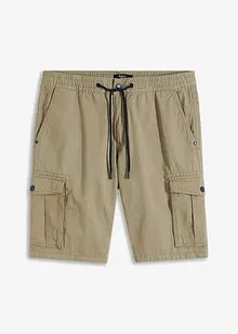 Bermuda cargo avec taille élastiquée et lien à nouer, Regular Fit, bpc bonprix collection