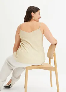 Top bretelles spaghetti avec fil lurex, bonprix
