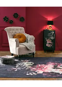 Waschbarer Teppich mit großen Blumen, bonprix