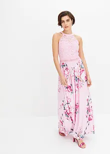 Sommer-Maxikleid mit Blumen-Print und Spitze, bonprix