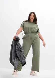 Jersey-Jumpsuit mit weitem Bein, bonprix