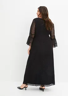 Robe longue aspect crochet, bonprix