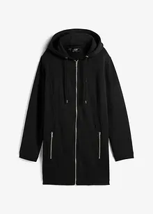 Long-Sweatjacke mit Reißverschlusstaschen, bonprix