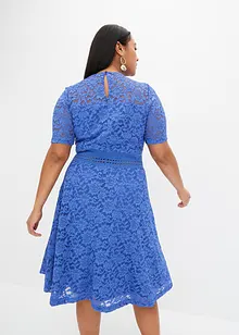 Robe en dentelle avec empiècement crochet, bonprix