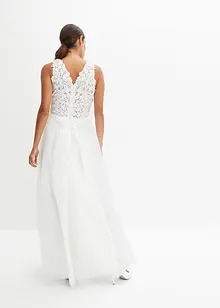 Robe de mariée en tulle et dentelle, bonprix