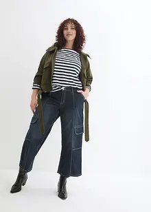 Cargo Jeans Mid Waist, cropped, John Baner JEANSWEAR