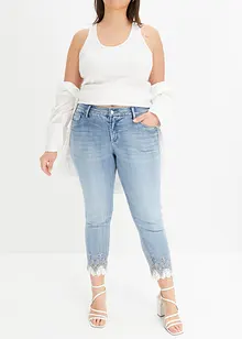 Skinny-Jeans mit Spitze, bonprix