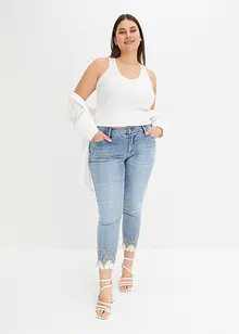 Jean skinny à dentelle, bonprix