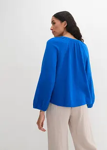 Blouse oversize en gaze de coton, bonprix