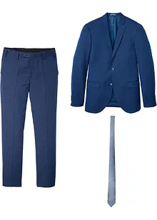 Anzug mit Krawatte (3-tlg.Set), Slim Fit, bonprix