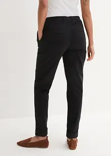 Stretch-Chino mit Bequembund und gekrempeltem Saum, bonprix