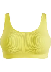 Geripptes Feel Comfort Seamless Bustier mit Spitze, bpc bonprix collection