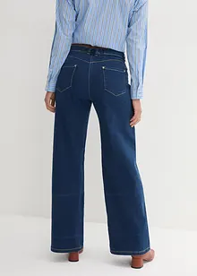 Wide-Leg-Jeans Mid Waist, Stretch, bonprix