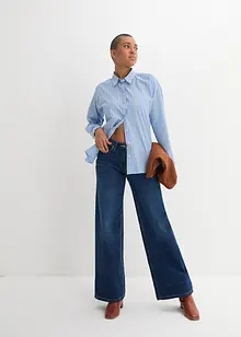 Wide-Leg-Jeans Mid Waist, Stretch, bonprix