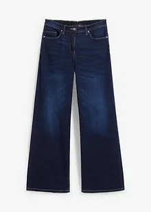 Wide-Leg-Jeans Mid Waist, Stretch, bonprix