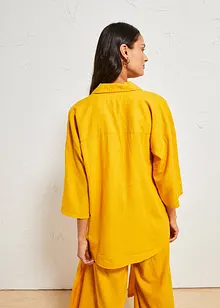 Blouse kimono en lin mélangé, bonprix