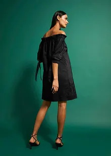 Robe brodée à épaules découvertes, bonprix