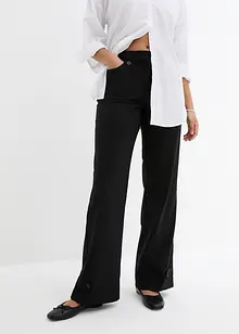 Pantalon droit extensible en bengaline à taille élastiquée, bonprix