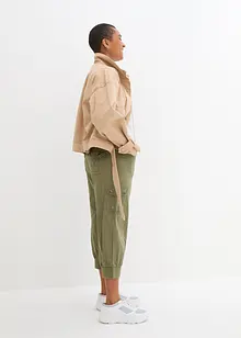 Pantalon cargo 3/4 en coton avec taille élastiquée, bonprix