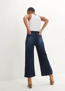 Jean large cropped, taille haute élastiquée, bonprix