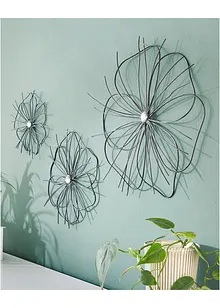 Déco murale en forme de fleurs (Ens. 3 pces.), bonprix