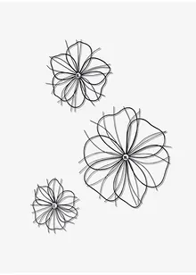 Wanddeko in Blumen-Form (3-tlg.Set), bpc living bonprix collection