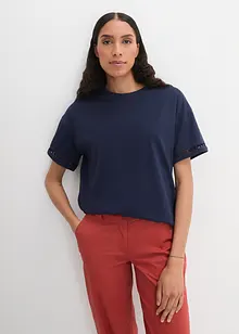 T-shirt avec détail aux manches, bonprix