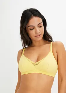 Gepolstertes Bralette ohne Bügel mit Bio-Baumwolle (2er Pack), bonprix