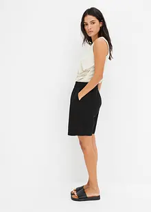 Short en lin mélangé avec taille élastiquée, bonprix