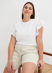 Shirt mit Lochstickerei, bonprix