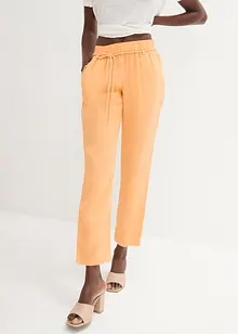 Pantalon taille élastique 100 % lin, bonprix