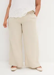 Pantalon palazzo 100 % lin, bonprix