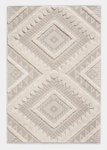 Tapis à longues mèches avec motif en relief, intérieur et extérieur, bonprix