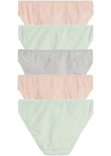 Mädchen Slip mit Bio-Baumwolle (5er Pack), bonprix