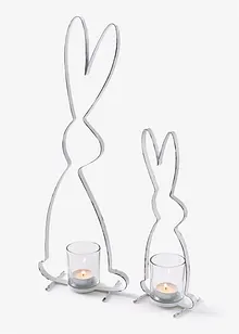 Porte-bougie chauffe-plat en forme de lapin (Ens. 2 pces.), bonprix