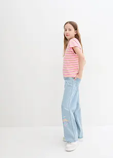 Mädchen Stretch-Jeans, Wide Leg, bonprix