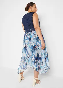 Robe en crêpe avec dentelle fine, bonprix