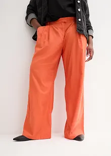 Pantalon palazzo en lin mélangé, coupe très large, bonprix