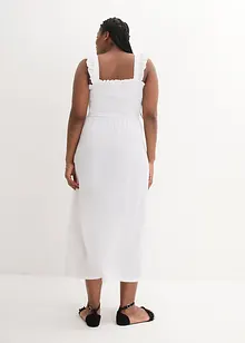 Robe midi en jersey avec détail smocké, bonprix