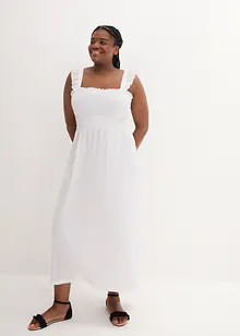 Robe midi en jersey avec détail smocké, bonprix