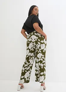 Pantalon palazzo imprimé en viscose, bonprix