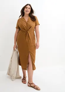 Robe 100 % lin twistée à la taille, bonprix PREMIUM