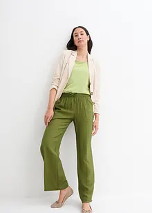 Pantalon ample à taille élastiquée en viscose mélangée, bonprix