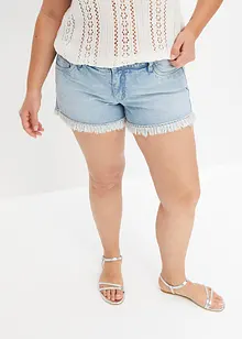 Jeans-Shorts mit Strass-Fransen, BODYFLIRT