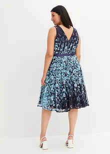 Robe midi en dentelle avec lien à nouer, bonprix