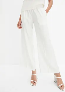 Pantalon à taille élastiquée en crêpe de viscose fluide, bonprix