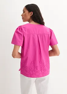 Bluse mit Flügelärmeln und  Lockstickerei, bpc bonprix collection