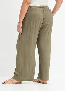 Pantalon palazzo en viscose douce, bonprix