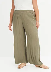 Pantalon palazzo en viscose douce, bonprix