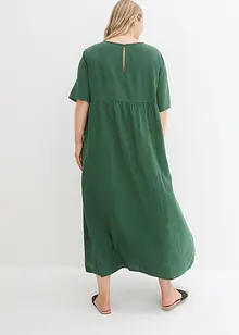 Maxi-Kleid mit Leinen und Tunnelzug in der Taille, bpc bonprix collection